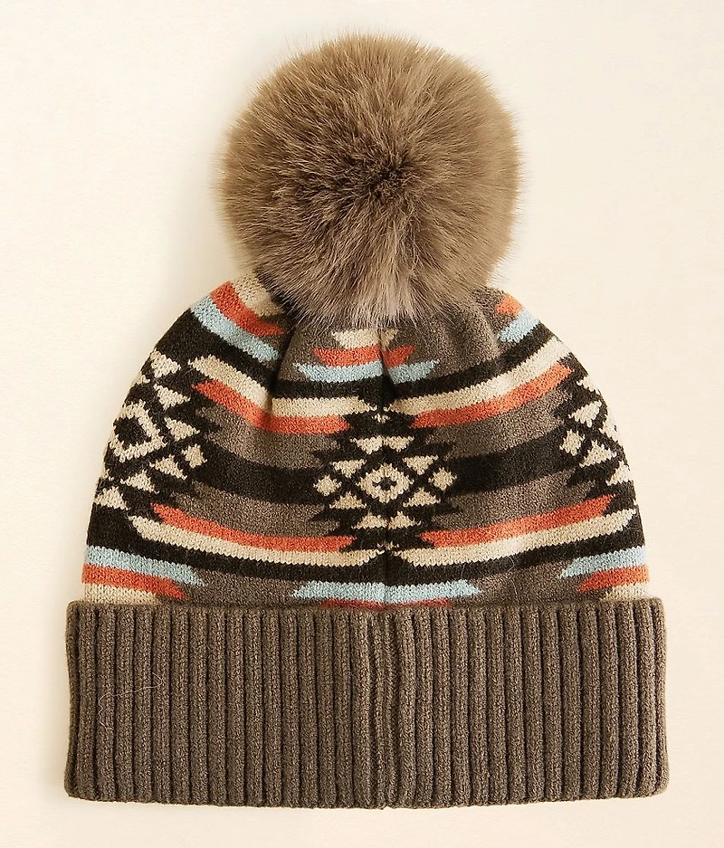 Southwestern Pom Beanie