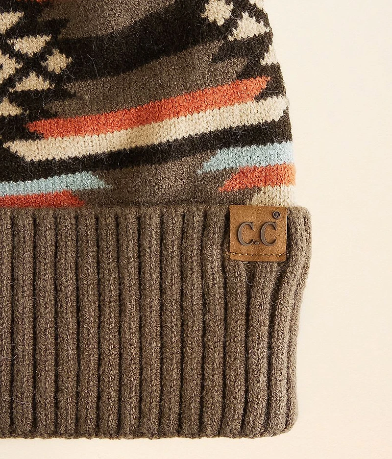 Southwestern Pom Beanie