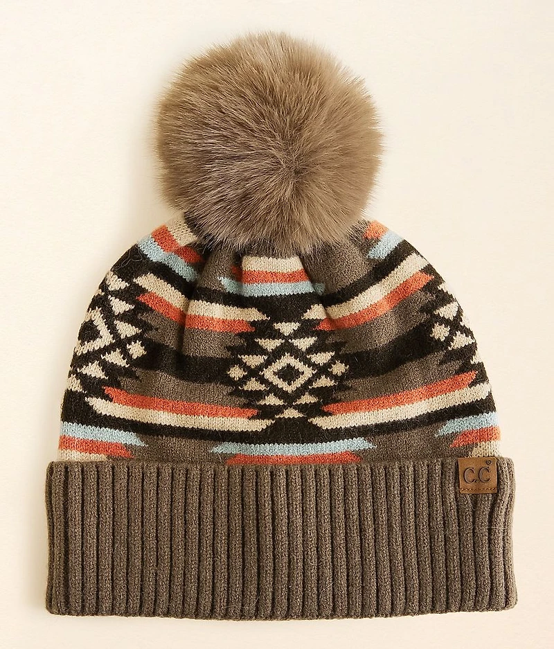 Southwestern Pom Beanie