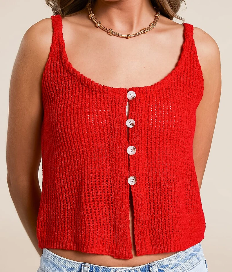 Cropped Sweater Tank Top