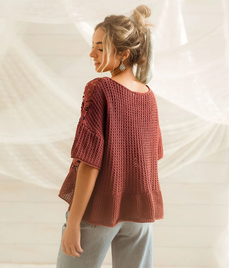 Crochet Peplum Sweater