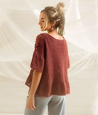 Crochet Peplum Sweater