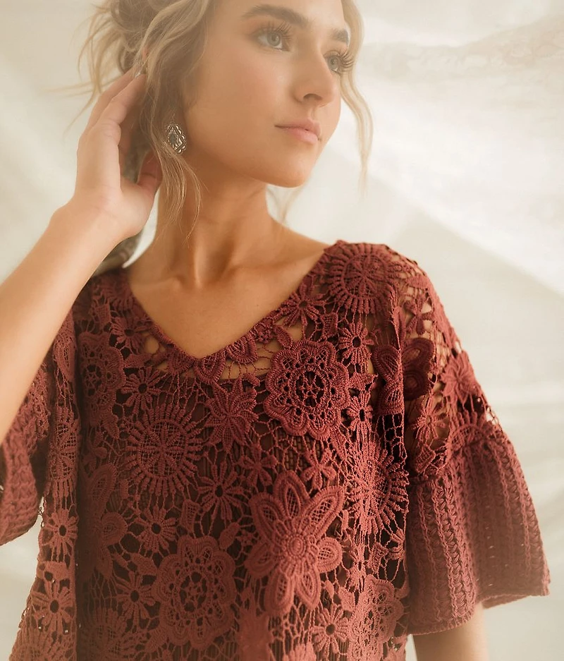 Crochet Peplum Sweater