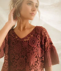 Crochet Peplum Sweater