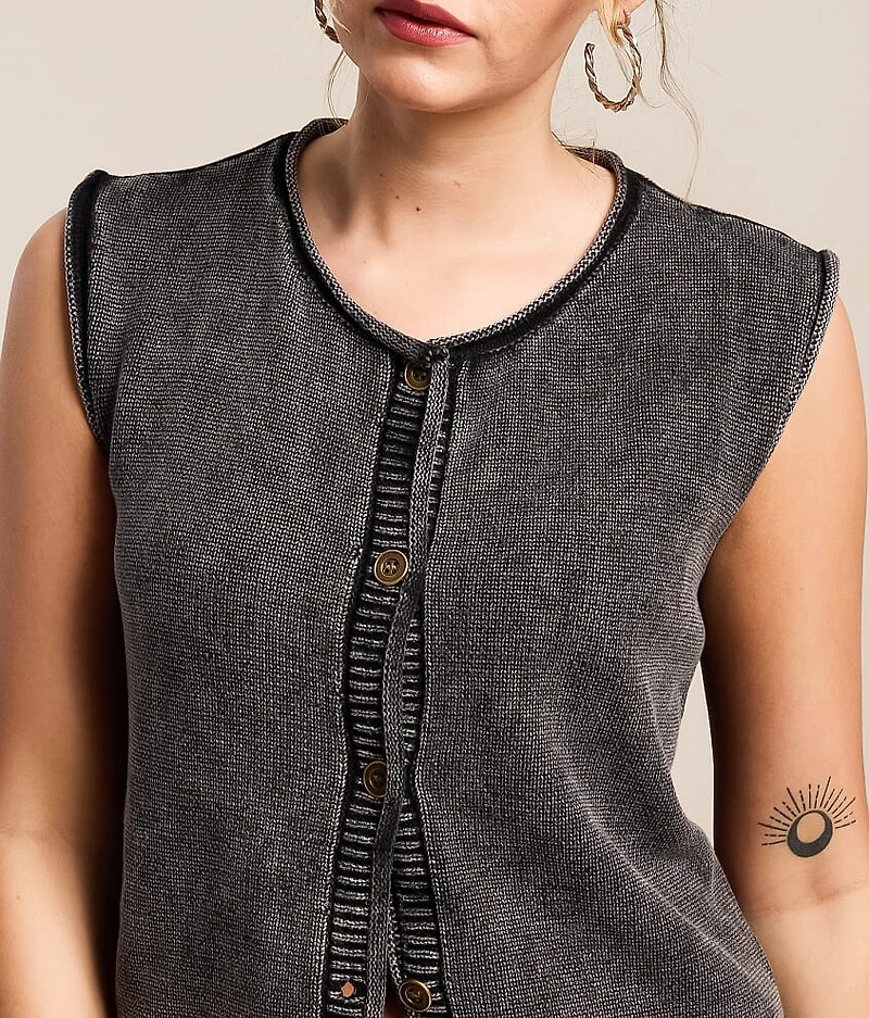 Washed Sweater Vest