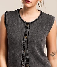Washed Sweater Vest