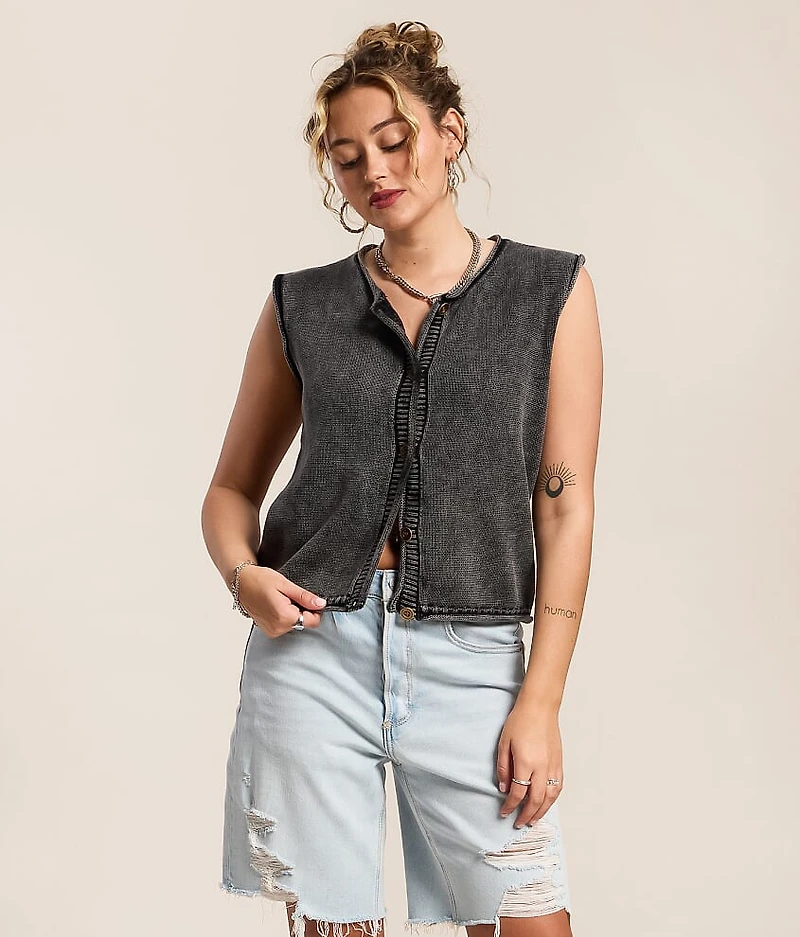 Washed Sweater Vest