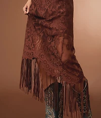 Lace Fringe Midi Skirt