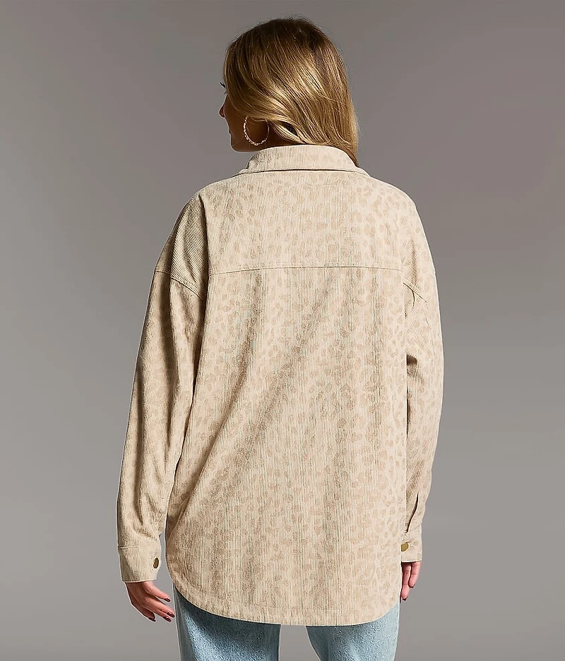 Corduroy Cheetah Shacket