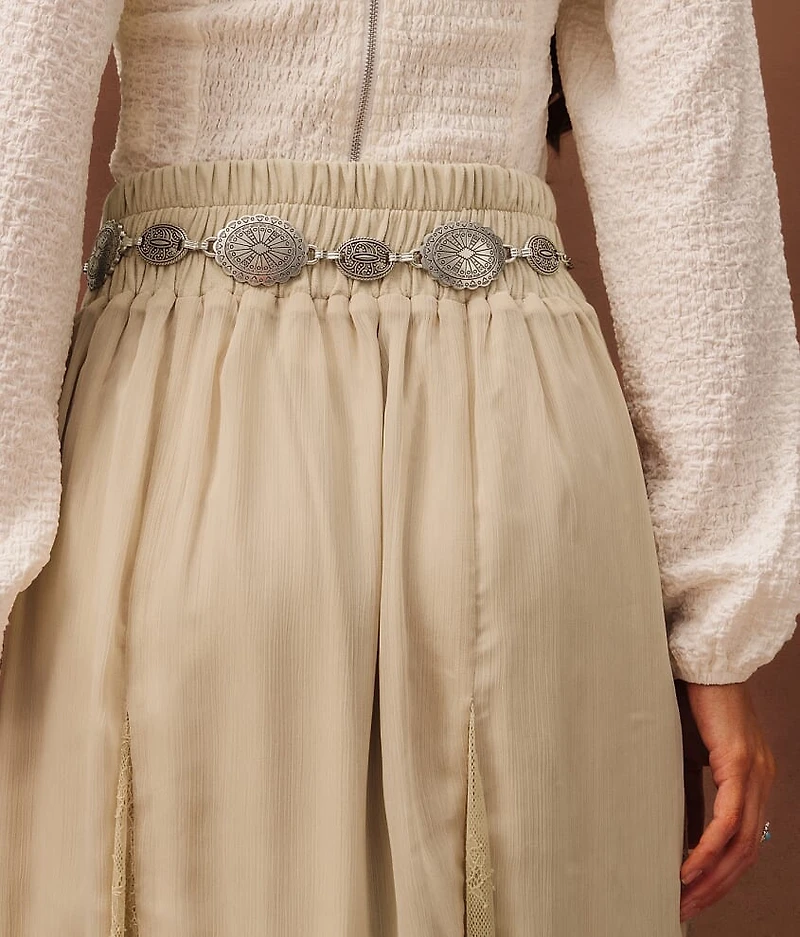 Studded Lace Maxi Skirt
