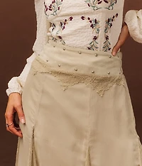 Studded Lace Maxi Skirt