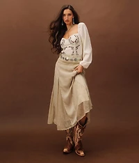 Studded Lace Maxi Skirt