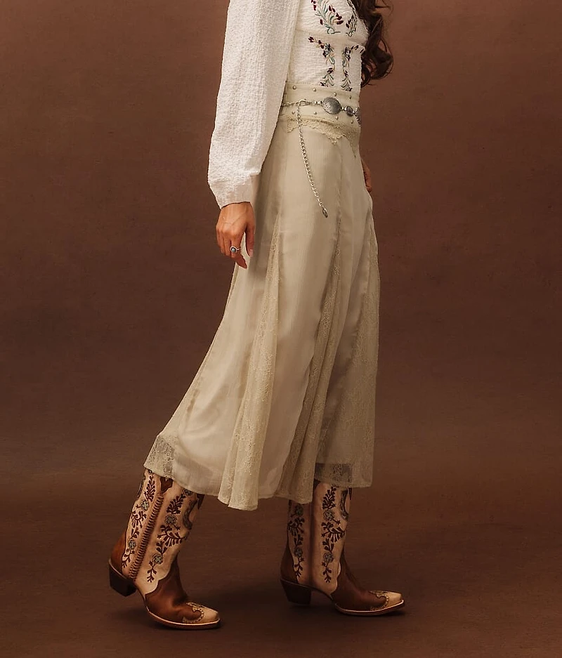 Studded Lace Maxi Skirt
