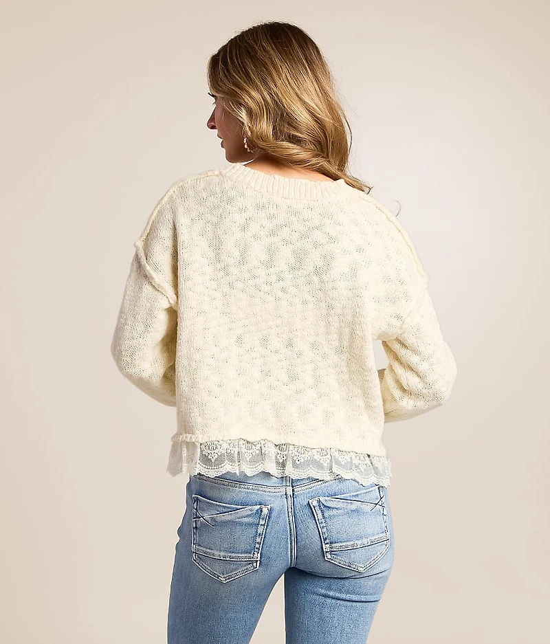 Lace Trim Sweater