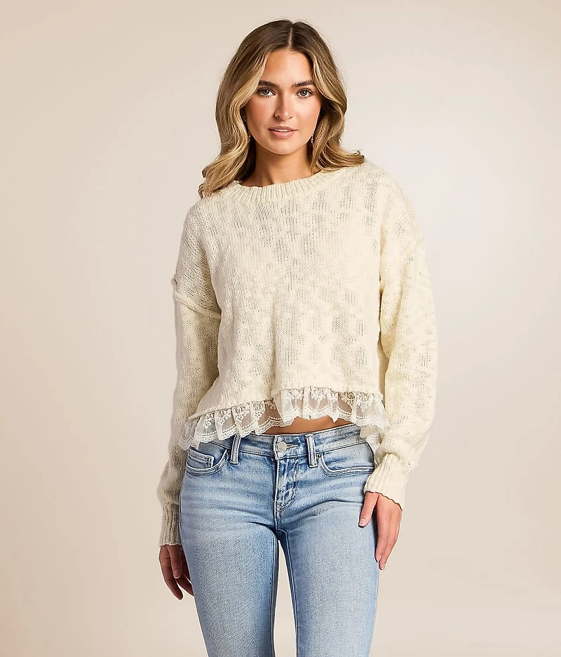 Lace Trim Sweater
