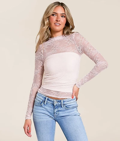 Sheer Lace Top