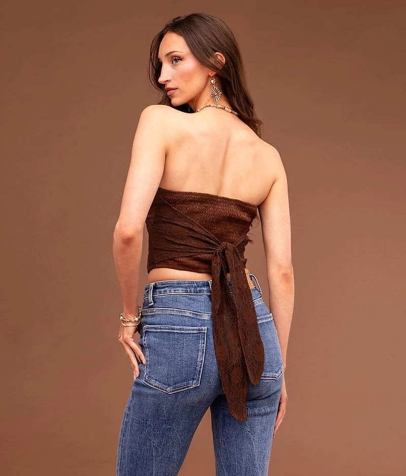 Pieced Lace Hanky Tube Top