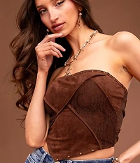 Pieced Lace Hanky Tube Top