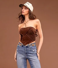 Pieced Lace Hanky Tube Top