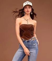 Pieced Lace Hanky Tube Top