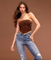 Pieced Lace Hanky Tube Top