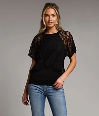 Floral Mesh Top