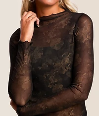 Floral Mesh Top