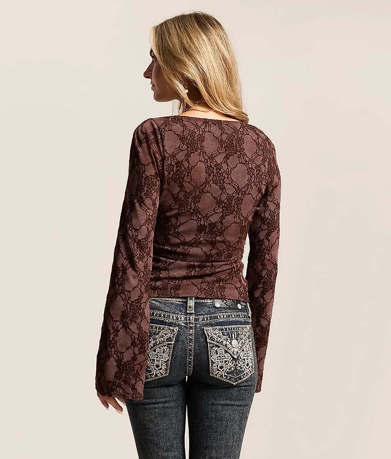 Icon Edit - Floral Flocked Top