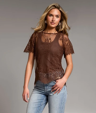 Eyelash Lace Top