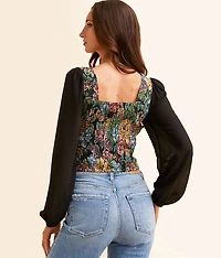 Floral Tapestry Cropped Top