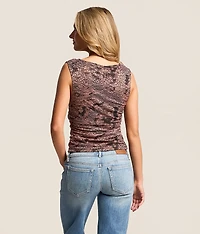 Rhinestone Lace Tank Top