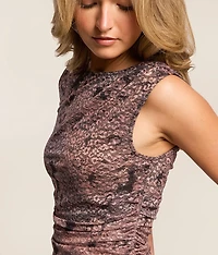 Rhinestone Lace Tank Top