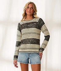 Resort Edit - Striped Sequin Sweater