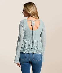 Lace Ruffle Top