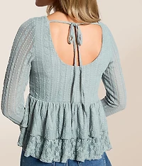 Lace Ruffle Top