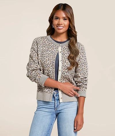 Cheetah Cardigan Sweater