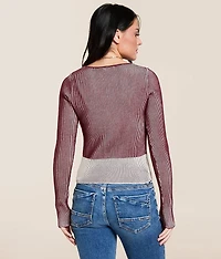 Contrast Ribbed Top
