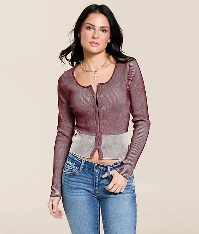 Contrast Ribbed Top
