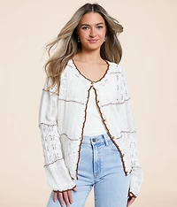 Willow & Root Mixed Stitch Cardigan Sweater