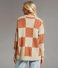 Checkered Knit Sweater
