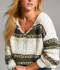 Striped Nubby Sweater