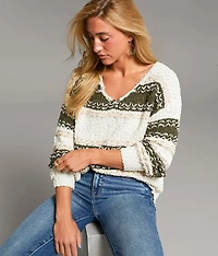 Striped Nubby Sweater