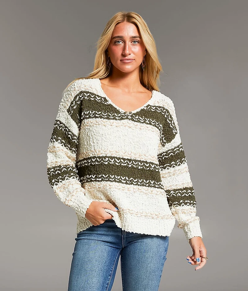 Striped Nubby Sweater