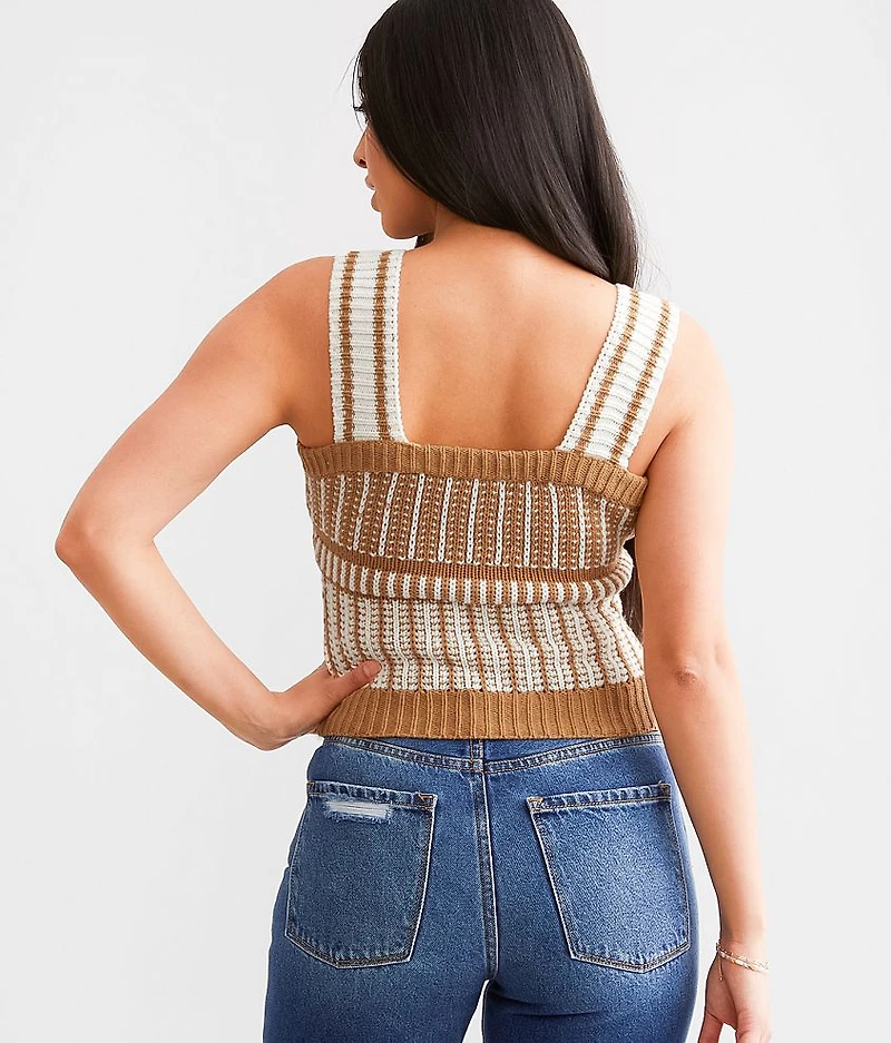 Striped Sweater Tank Top