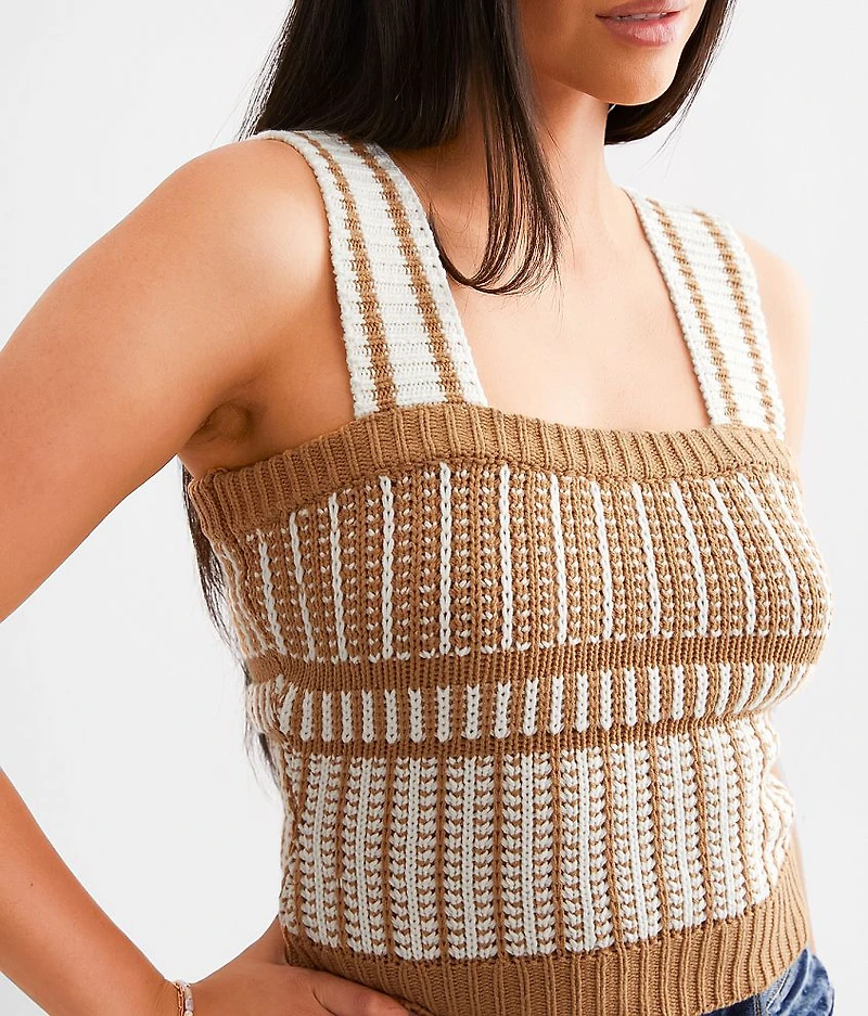 Striped Sweater Tank Top
