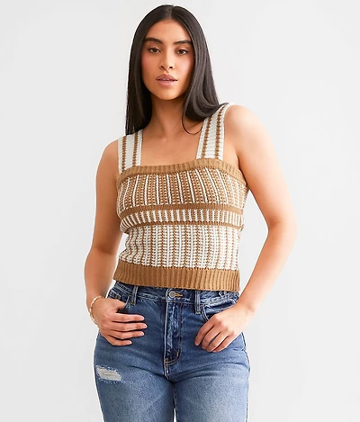 Striped Sweater Tank Top