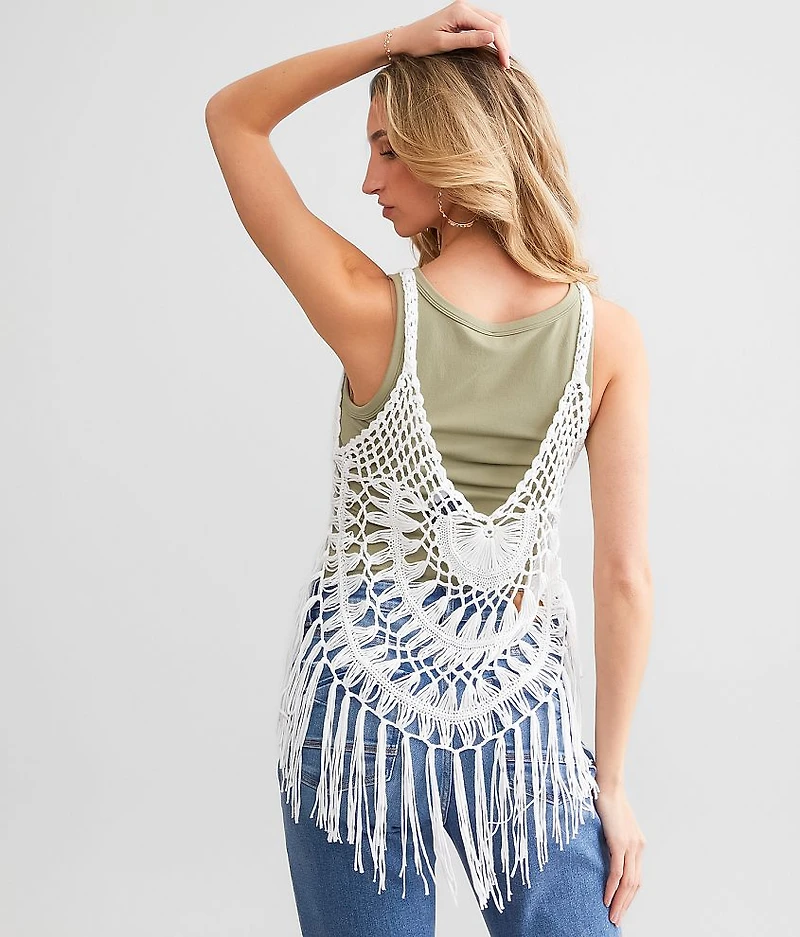 Fringe Crochet Tank Top
