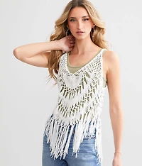 Fringe Crochet Tank Top