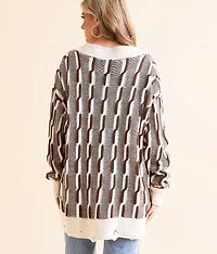Oversized Cable Tunic Sweater