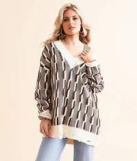 Oversized Cable Tunic Sweater